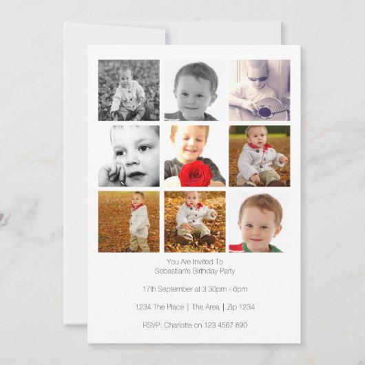 Invitation Modèle de photo personnalisé multi-usage pour neuf (Devant)