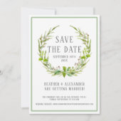 Invitation Modèle de photo pour annoncer une date Watercolor (Devant)