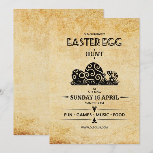 Invitation Modèle de prospectus de fête de Pâques (Devant / Derrière)