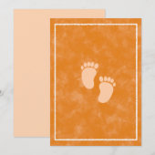 Invitation Modèle de rectangle de Baby Shower à l'aquarelle d (Devant / Derrière)