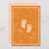 Invitation Modèle de rectangle pour Baby Shower à l'aquarelle (Devant / Derrière)