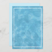 Invitation Modèle de rectangle pour Baby Shower aquarelle ble (Devant / Derrière)