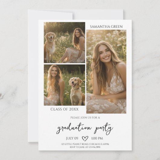 Invitation Modèle de remise de diplôme 2025 (Devant)