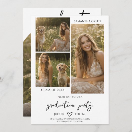 Invitation Modèle de remise de diplômes 2025 (Devant / Derrière)