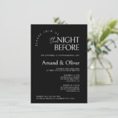 Invitation Modèle de répétition de Mariage minimalLa nuit ava (Debout devant)