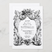 Invitation Modèle de réponse de mariage Baroque Rococo (Devant / Derrière)