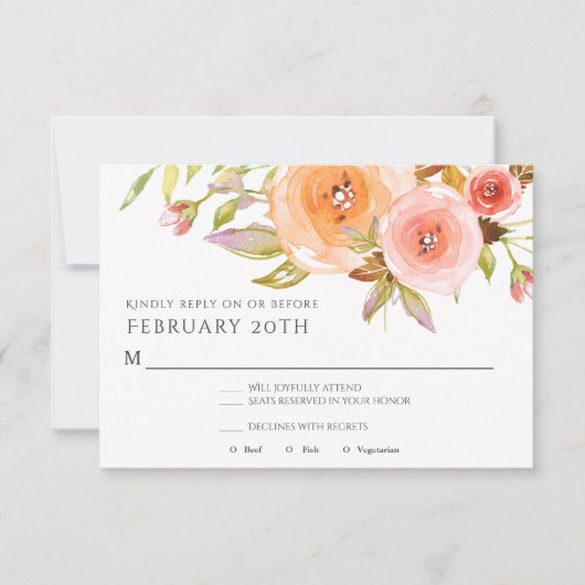 Invitation Modèle de RSVP Mariage (Devant)