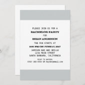 Invitation Modèle de soirée d'enterrement de vie de garçon (Devant / Derrière)
