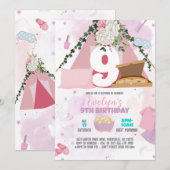 Invitation Modèle de soirée pyjama, pastels doux (Devant / Derrière)