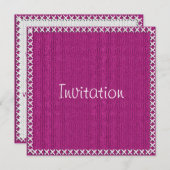 Invitation Modèle de texte - Fuchsia Knit Stockinette Stitch (Devant / Derrière)