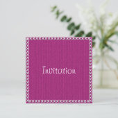 Invitation Modèle de texte - Fuchsia Knit Stockinette Stitch (Debout devant)