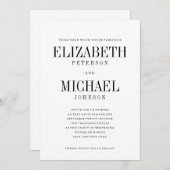 Invitation Modèle de type simple et élégant (Devant / Derrière)