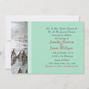 Invitation Modèle d'écorce de bouleau
