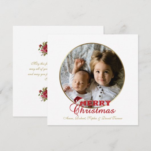 Invitation Modèle d'écriture Joyeuses Fêtes de fin d'année av (Devant / Derrière)