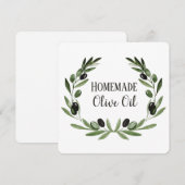 Invitation Modèle d'emballage de bouteilles d'huile d'olive É (Devant / Derrière)