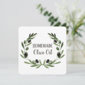 Invitation Modèle d'emballage de bouteilles d'huile d'olive É (Debout devant)