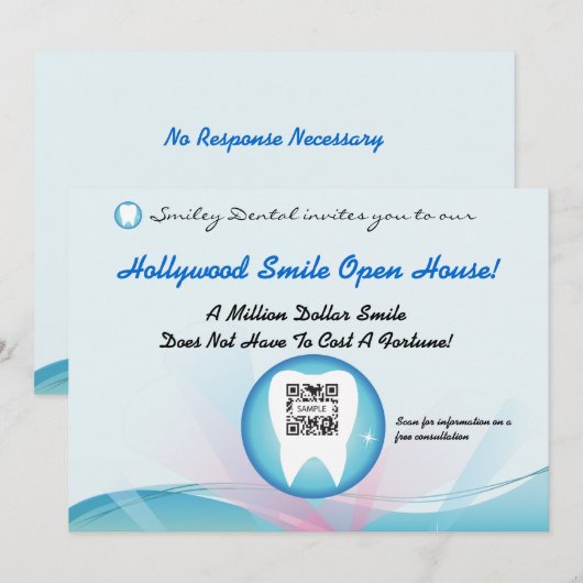 Invitation Modèle dentaire (Devant / Derrière)