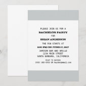 Invitation Modèle d'enterrement de vie de garçon (Devant / Derrière)