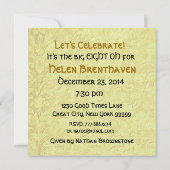 Invitation Modèle des bougies aurifères de la fête du 80e ann (Dos)