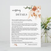 Invitation Modèle des détails du Mariage de automne tropical (Debout devant)