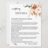 Invitation Modèle des détails du Mariage de automne tropical (Devant)