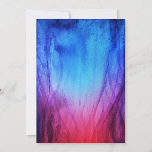 Invitation Modèle des Flames Blue & Red Fire (Dos)