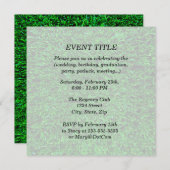 Invitation Modèle d'herbe verte (Devant / Derrière)