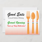 Invitation Modèle Dîner Décontracté Italien (Devant)