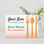 Invitation Modèle Dîner Décontracté Italien (Debout devant)