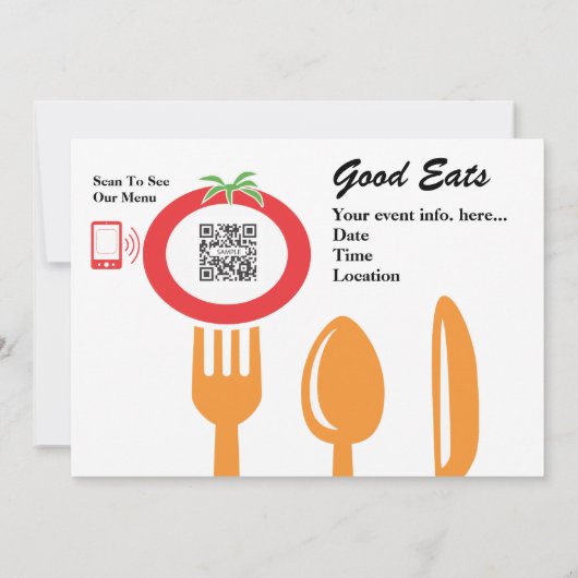 Invitation Modèle Dîner Décontracté Italien (Dos)