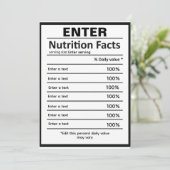 Invitation modèle d'information nutritionnelle Personnaliser (Debout devant)