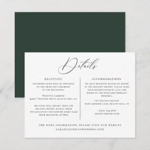 Invitation Modèle d'informations sur le mariage