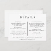 Invitation Modèle d'informations sur le mariage (Devant / Derrière)