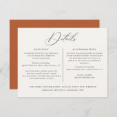 Invitation Modèle d'informations sur le mariage (Devant / Derrière)