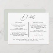 Invitation Modèle d'informations sur le mariage (Devant / Derrière)