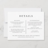 Invitation Modèle d'informations sur le mariage (Devant)