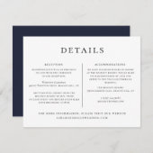 Invitation Modèle d'informations sur le mariage (Devant / Derrière)