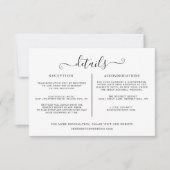 Invitation Modèle d'informations sur le mariage (Devant)
