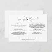 Invitation Modèle d'informations sur le mariage (Devant / Derrière)