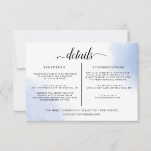 Invitation Modèle d'informations sur les détails de mariage m