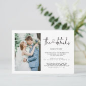 Invitation Modèle d'informations sur les détails du mariage (Debout devant)