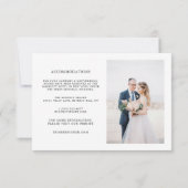 Invitation Modèle d'informations sur les détails du mariage (Dos)