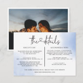 Invitation Modèle d'informations sur les détails du mariage à (Devant / Derrière)