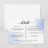 Invitation Modèle d'informations sur les détails du mariage m (Devant / Derrière)