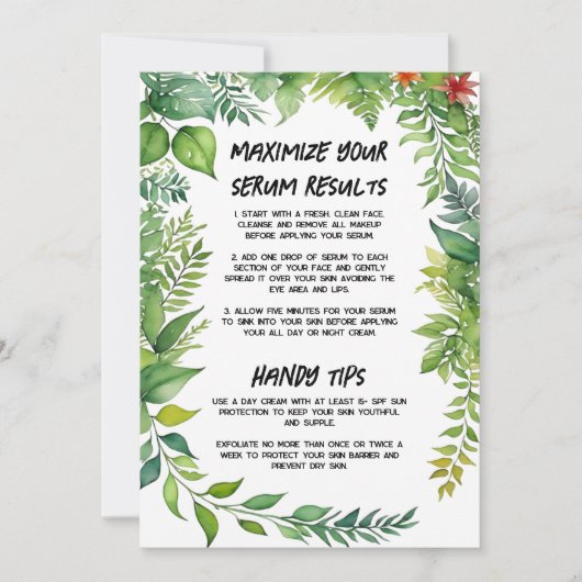 Invitation Modèle d'instruction sérique téléchargeable (Devant)