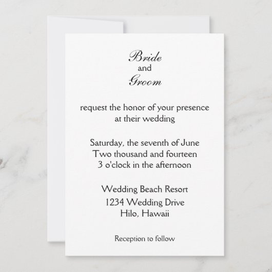 Invitation Modèle d'invitation (Devant)