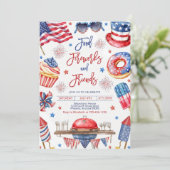 Invitation Modèle d'invitation 4 juillet barbecue modifiable, (Debout devant)