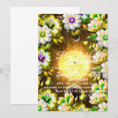 Invitation Modèle d'invitation à dîner d'anniversaire numériq (Devant / Derrière)