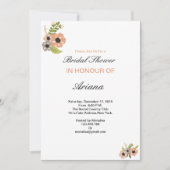 Invitation Modèle d'invitation à la douche de la nuptiale flo (Devant)