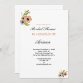 Invitation Modèle d'invitation à la douche de la nuptiale flo (Devant / Derrière)